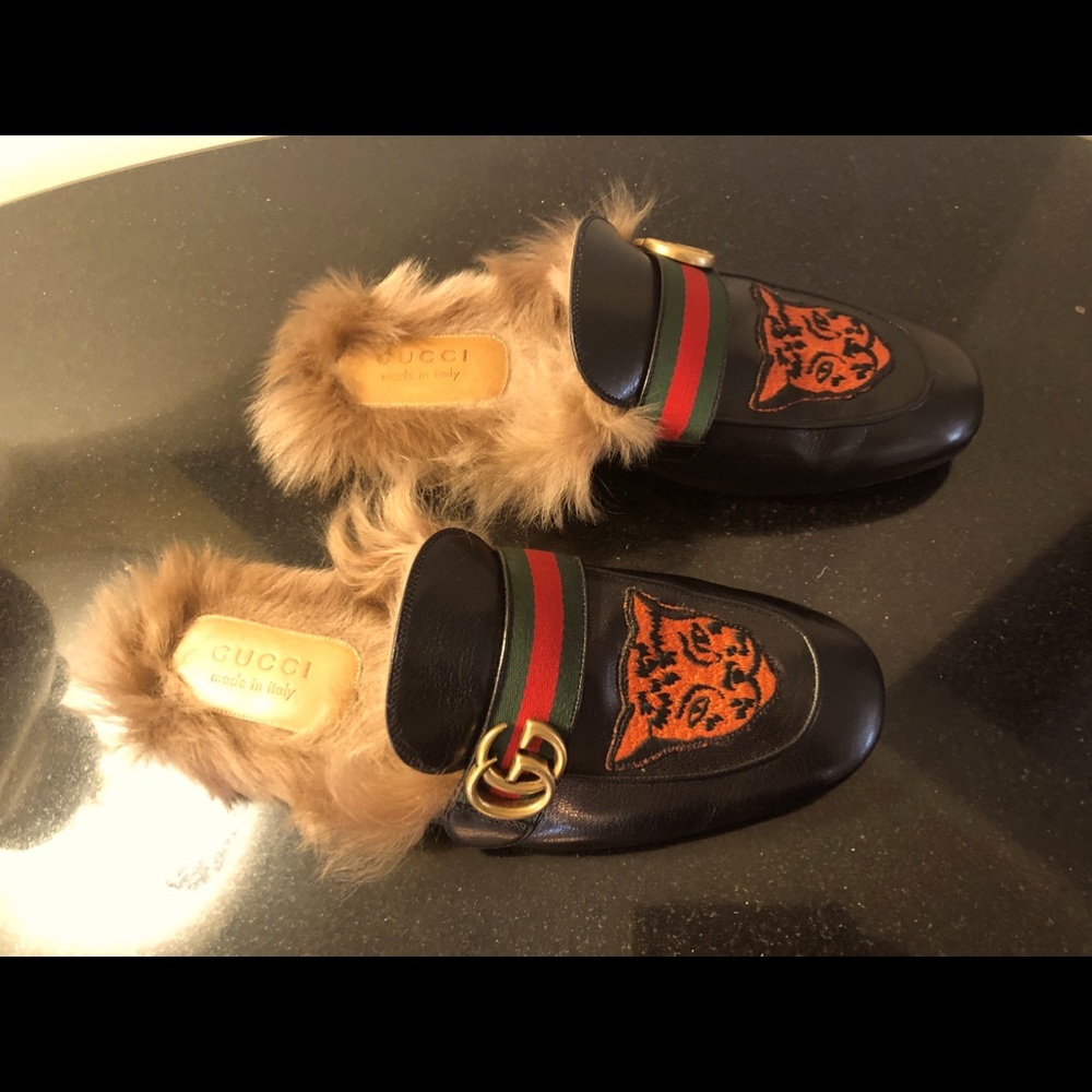 Gucci Princetown slipper with Real fur!!!